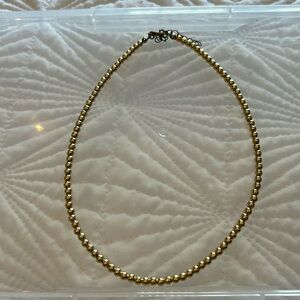 Gold plated beaded necklace- adjustable
